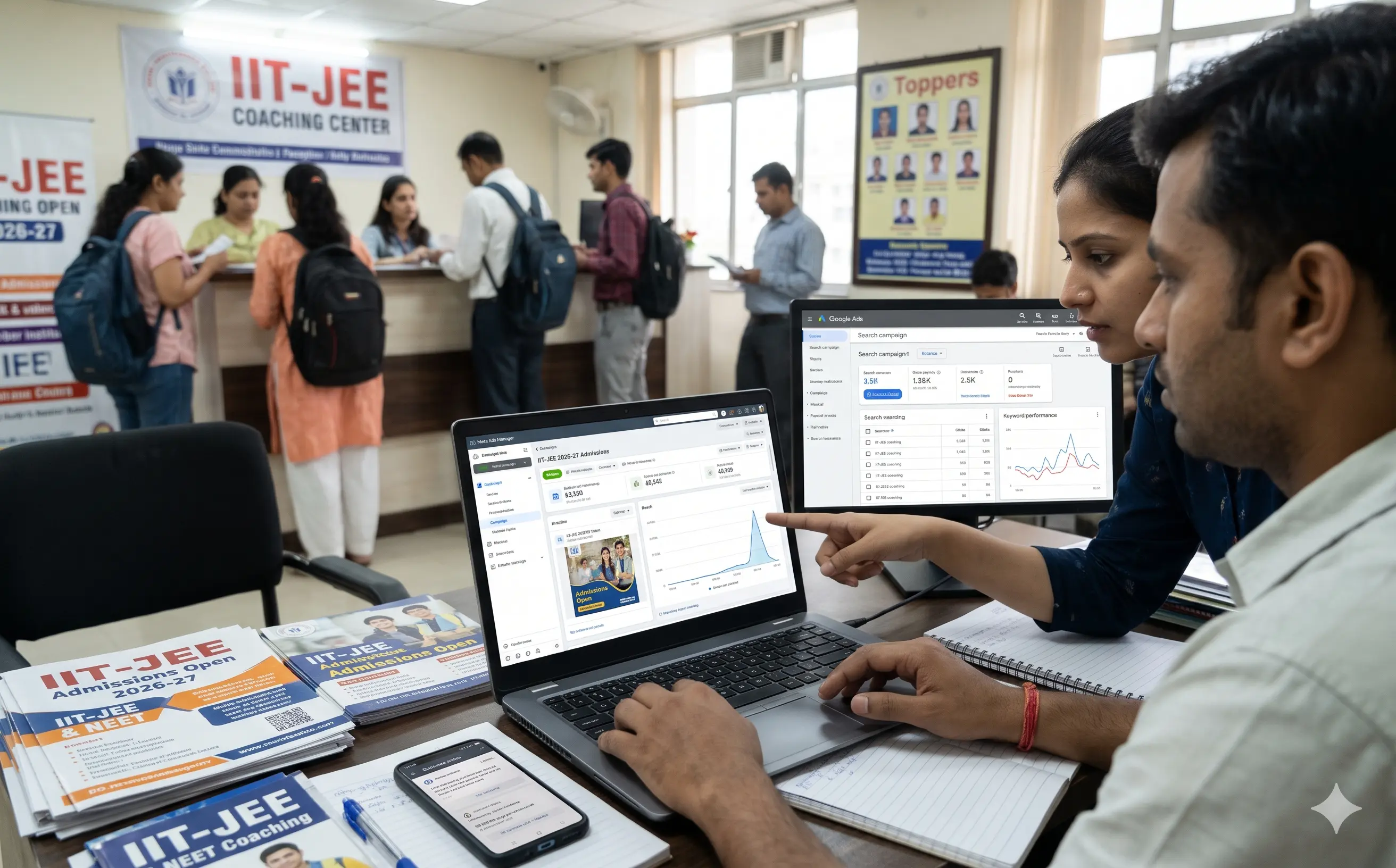 Admissions Campaign on Meta & Google for an IIT-JEE Coaching Center